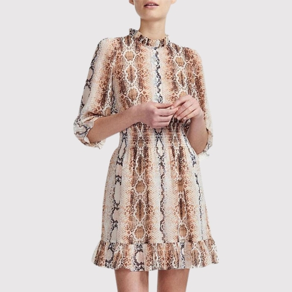 Maje Dresses & Skirts - Maje Snake Print Sheer Mini Dress Size S (1)